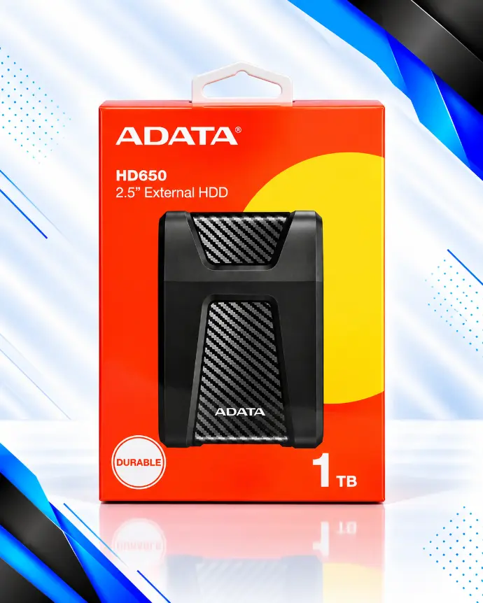 DISCO DURO EXTERNO ANTIGOLPES ADATA HD650 1 TB NEGRO
