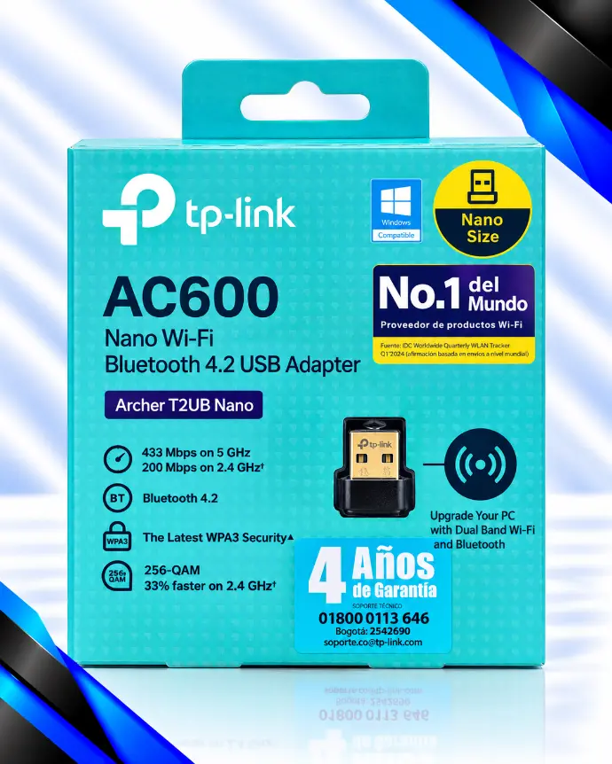 TP LINK AC 600 ARCHER T2UB NANO ADAPTADOR WIFI-BLUETOOTH