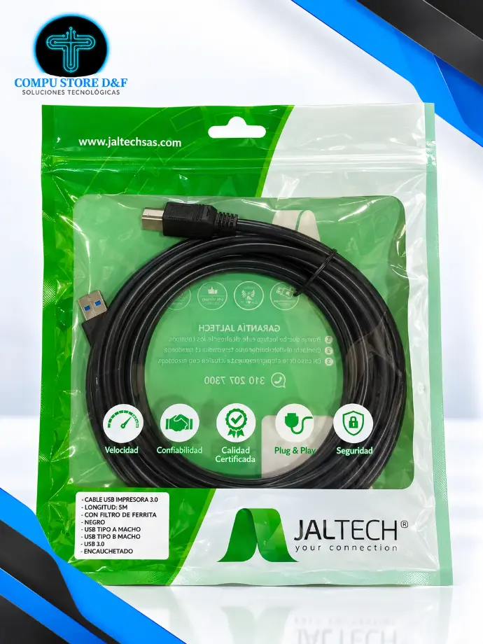 CABLE USB IMPRESORA 3.0 5MTS USB3.05M 80230