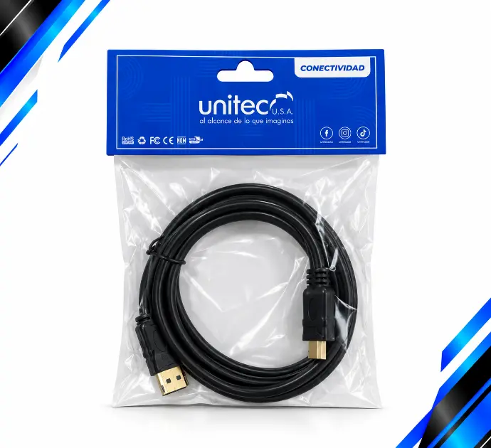 CABLE DISPLAY PORT-DISPLAY PORT UNITEC 210391