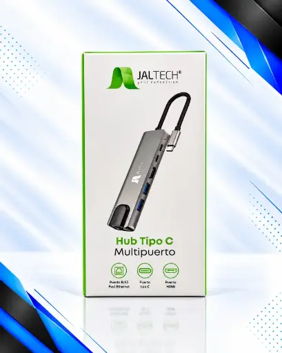 [HUBTIPOCRJ4511135] HUB TIPO C MULTIPUERTO CON RJ45 JALTECH B624  11135